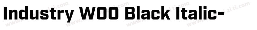Industry W00 Black Italic字体转换